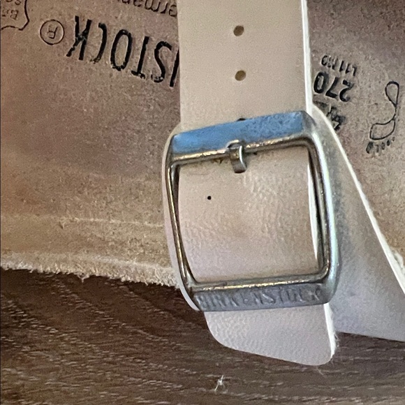 Birkenstock Women's White Gizeh Leather Sandals EU size 42 - Picture 9 of 11